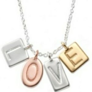Stella & Dot LOVE necklace, sterling silver NEW